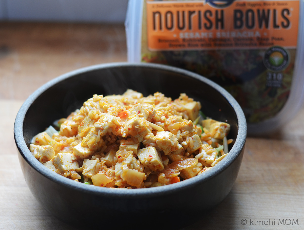 Sesame Sriracha Bowl With Kimchi Tofu Sundaysupper Nourish2flourish Kimchi Mom