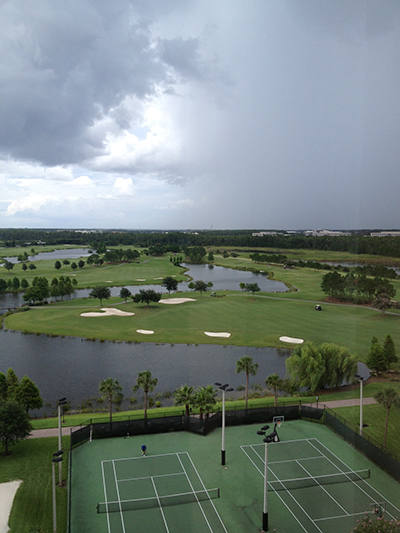 The view from room 9412 at Rosen Shingle Creek. 