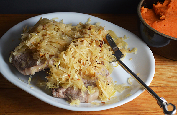 pork chops and sauerkraut
