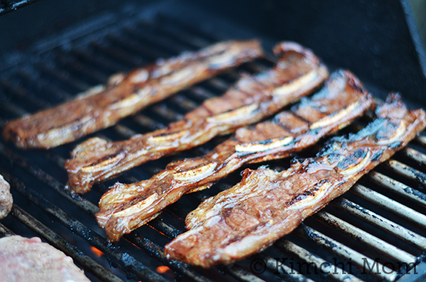 galbi on the grill
