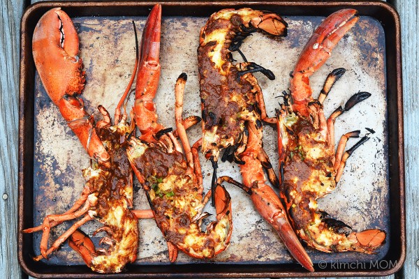 Grilled Lobster with Miso Butter #SundaySupper | www.kimchimom.com