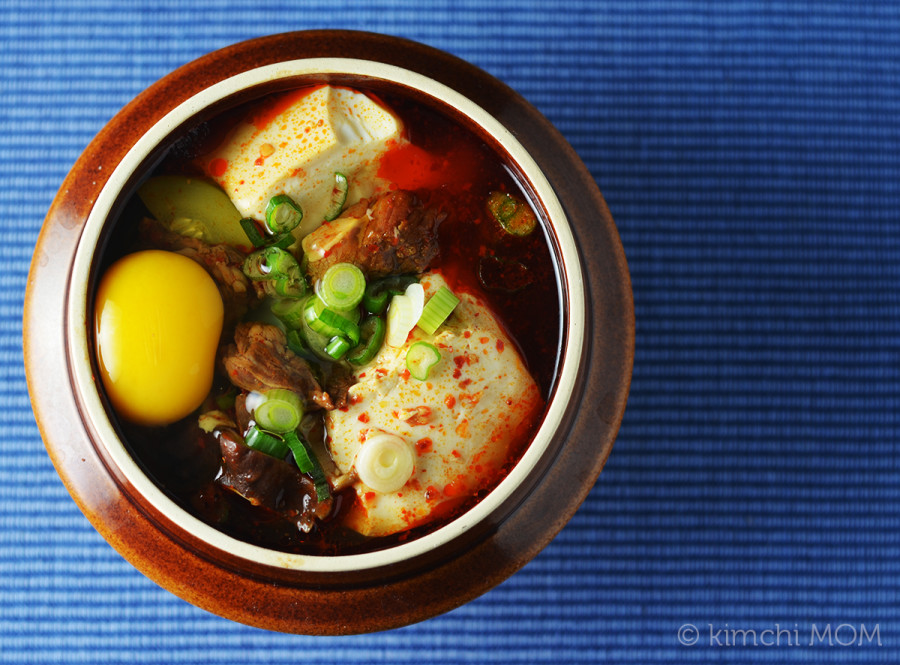 Beef Soondubu Jigae (Beef and Soft Tofu Stew) #SundaySupper