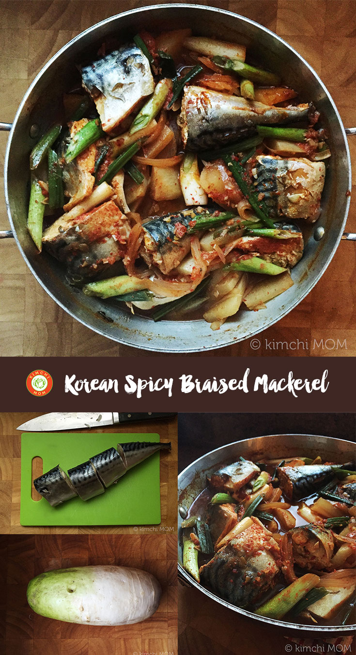 Korean Spicy Braised Mackerel #SundaySupper