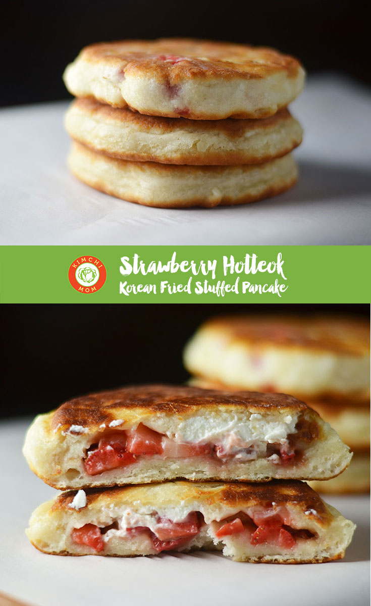 Strawberry Hotteok (Fried Stuffed Pancake) #SundaySupper #FLStrawberry