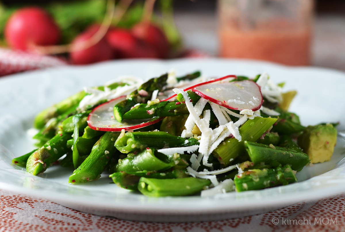 Snap Pea and Asparagus Salad with Horseradish Dressing Recipe