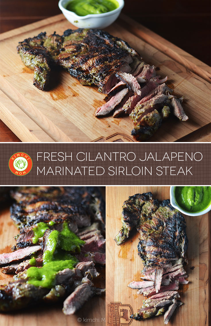 Fresh Cilantro Jalapeno Marinated Sirloin Steak #NYCWFF